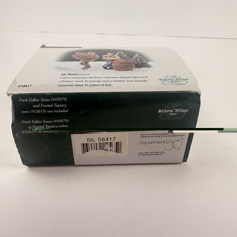 Department 56 ALE MATES Christmas Dickens Village Beer Keg 58417 Retired - Picture 11 of 11